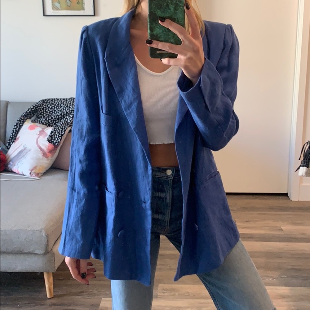LOVERS + FRIENDS Oversized Linen Blazer